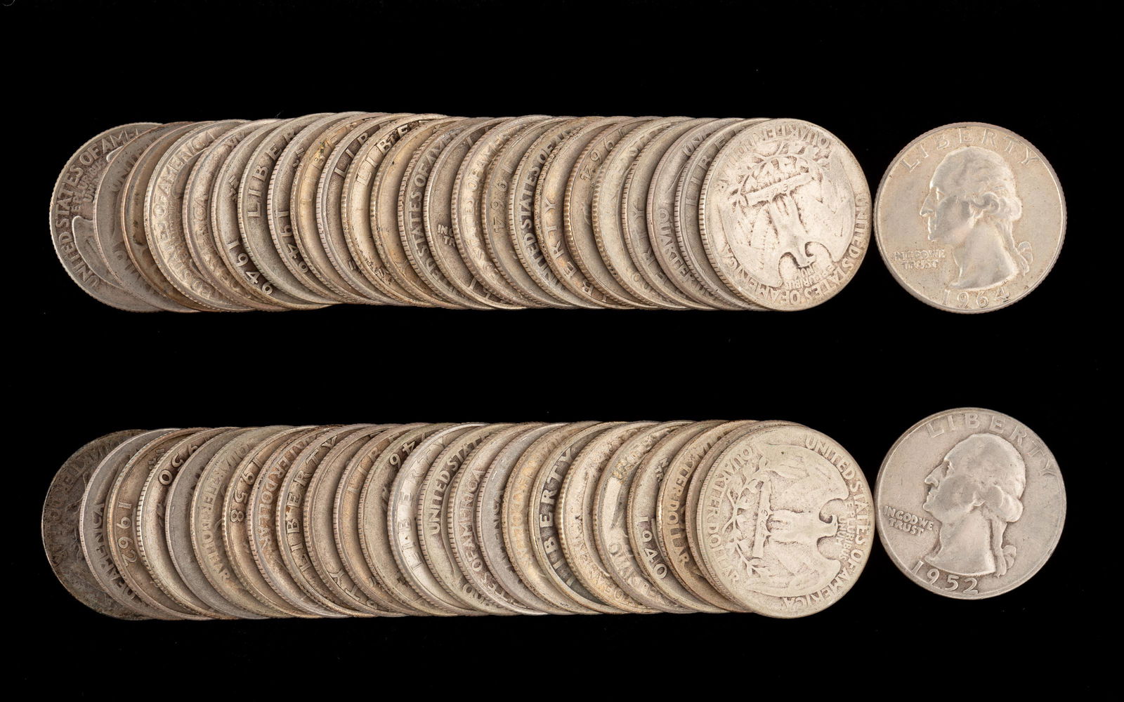 50 Washington Quarters (1930s - 1964) (1 of 1)