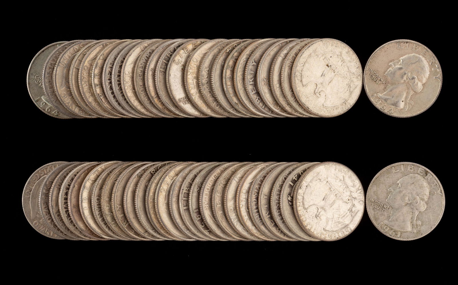 50 Washington Quarters (1930s - 1964) (1 of 1)