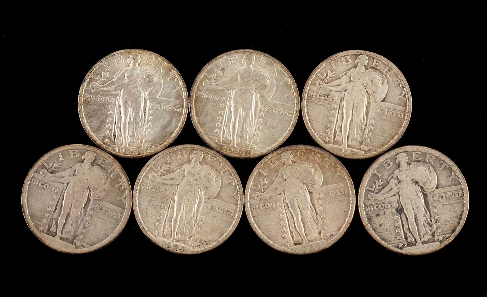 7 Standing Liberty Quarters (1923 - 1928-S) (1 of 2)