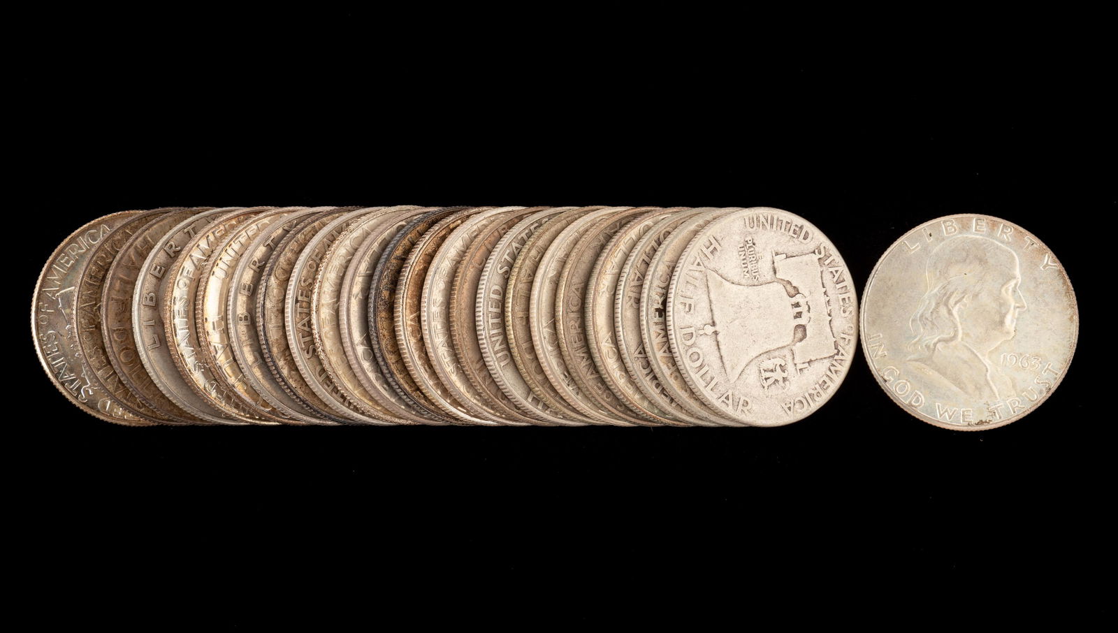 24 Franklin Half Dollars (1948 - 1963) (1 of 1)