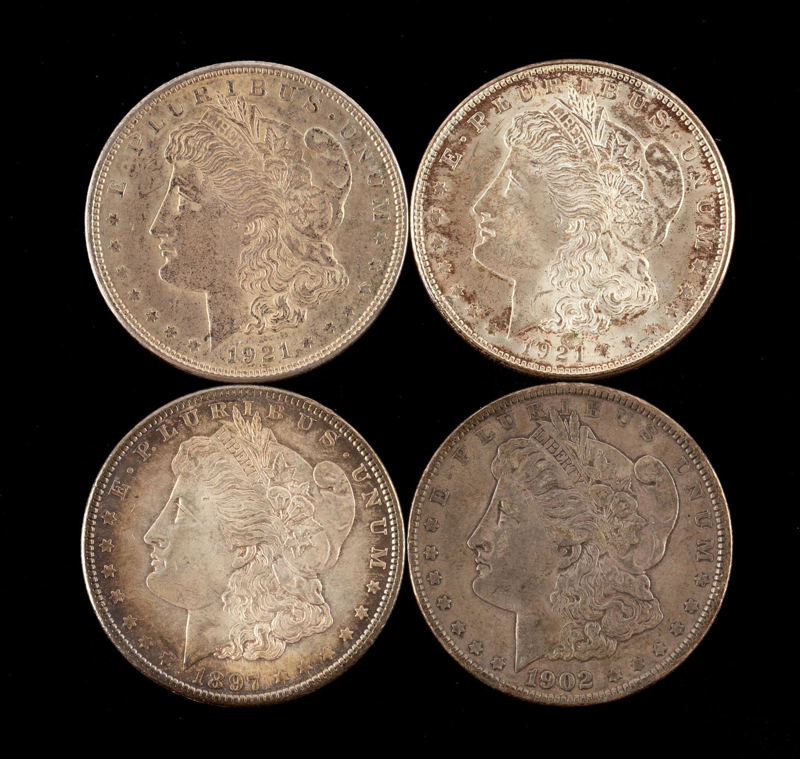 4 Morgan Silver Dollars (1 of 2)