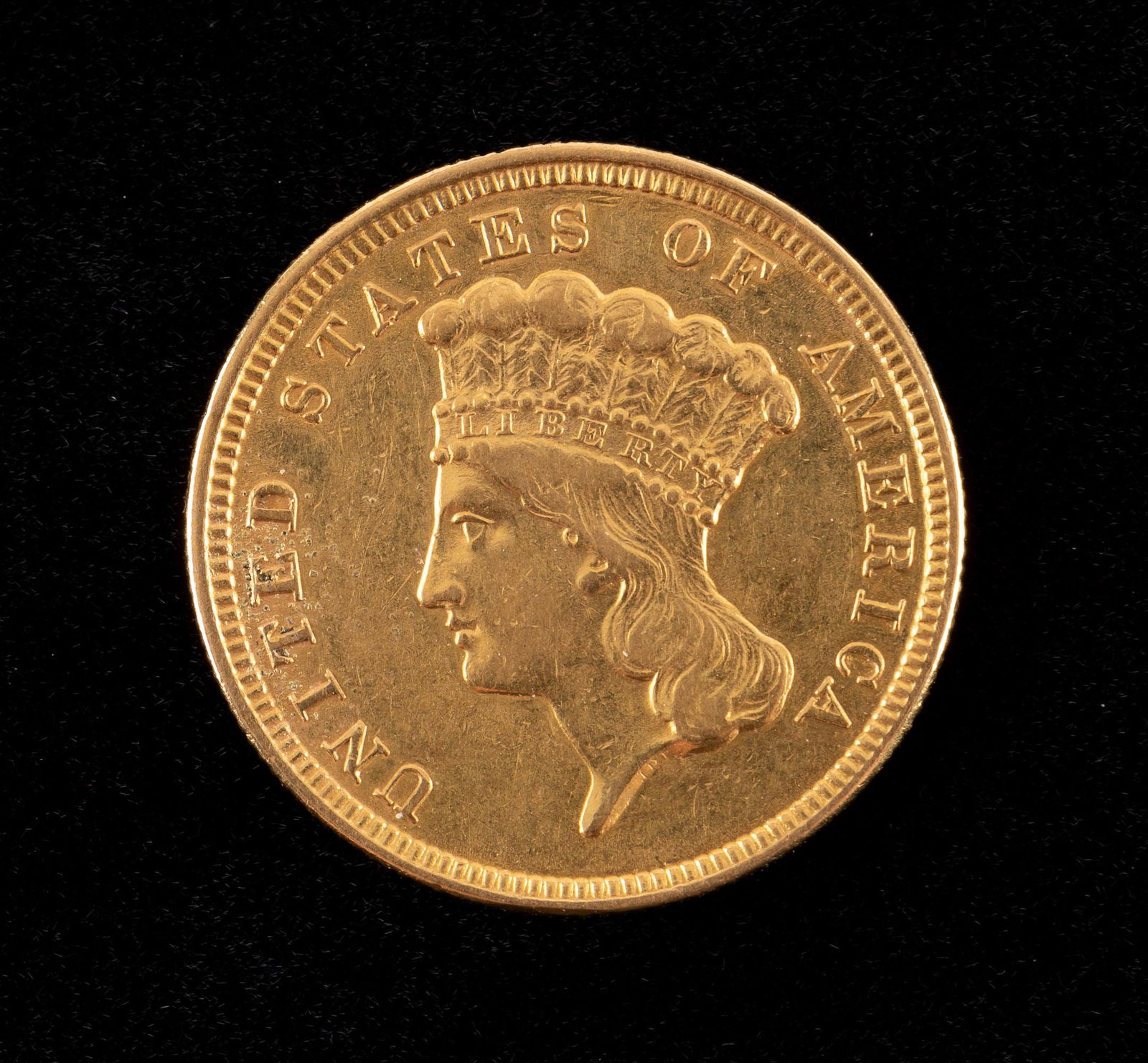 1854 $3 Indian Princess Head Gold Coin (1 of 2)