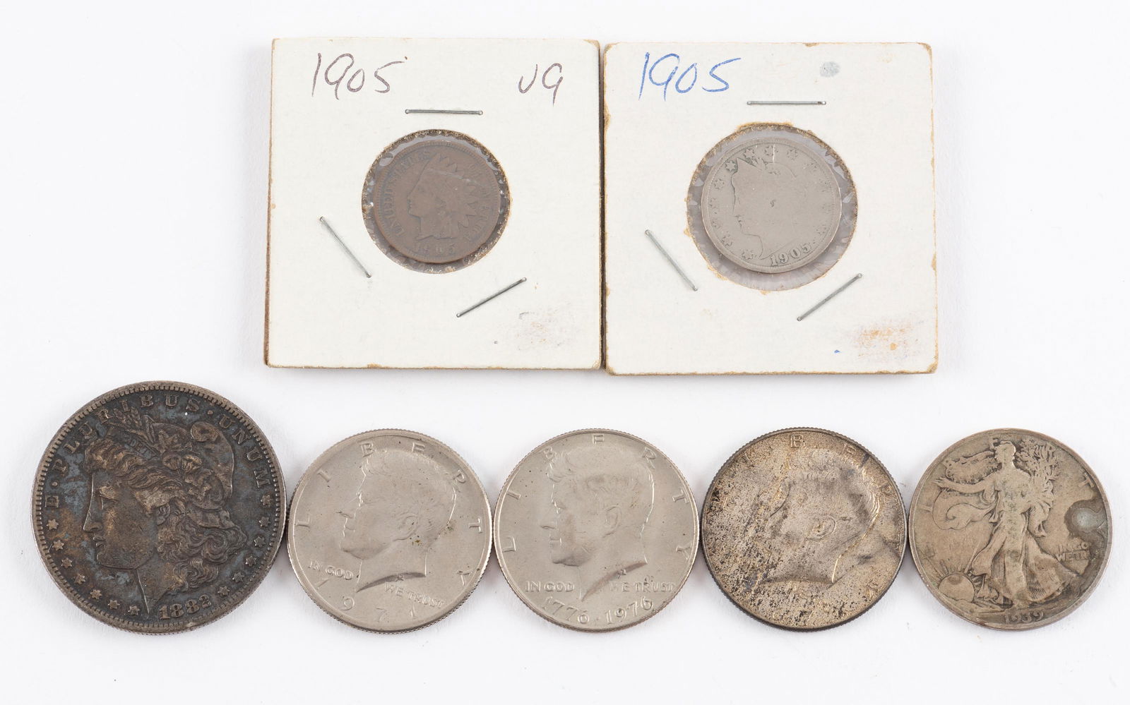 7 U.S. Coins Incl 1882-S Morgan Dollar (1 of 2)