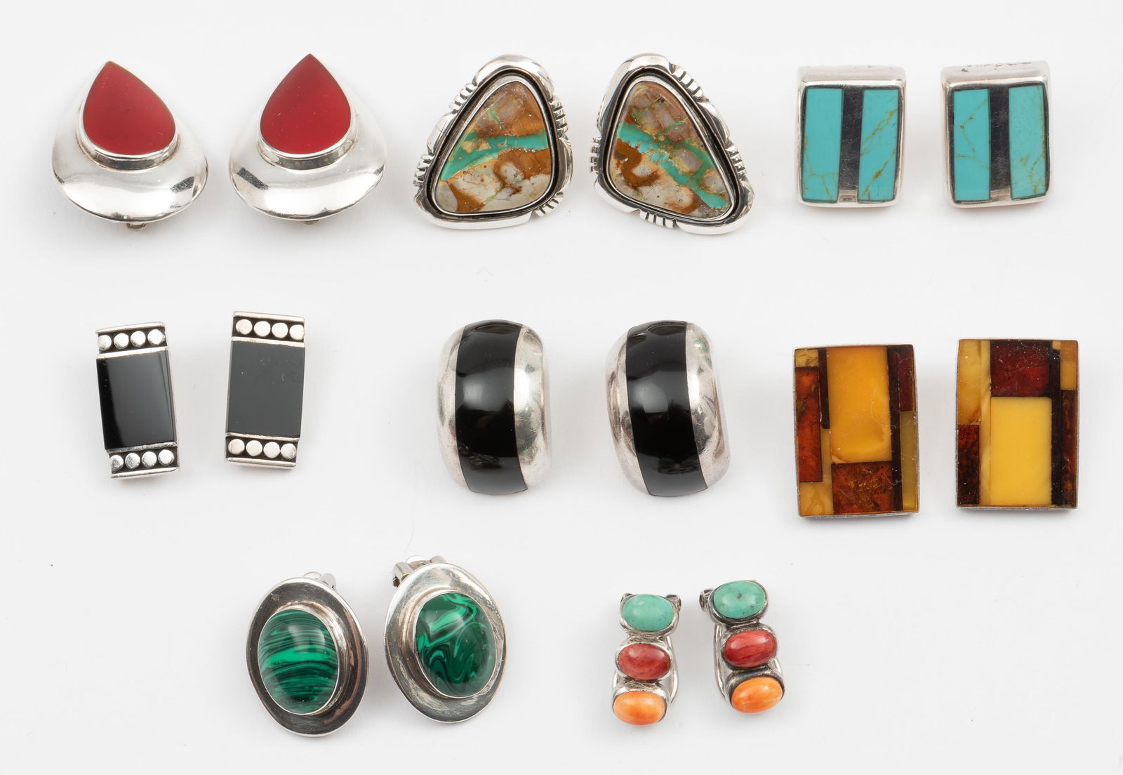 8 Pairs Sterling Earrings (1 of 5)