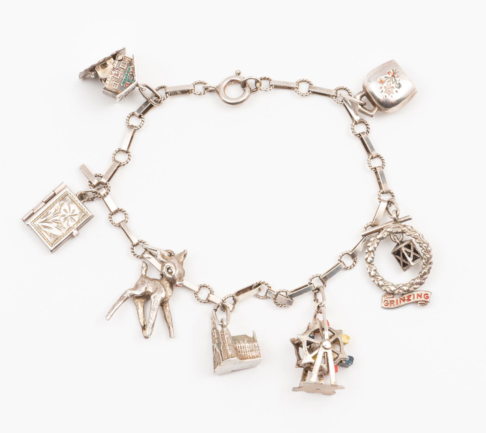 800 Silver Charm Bracelet (1 of 2)