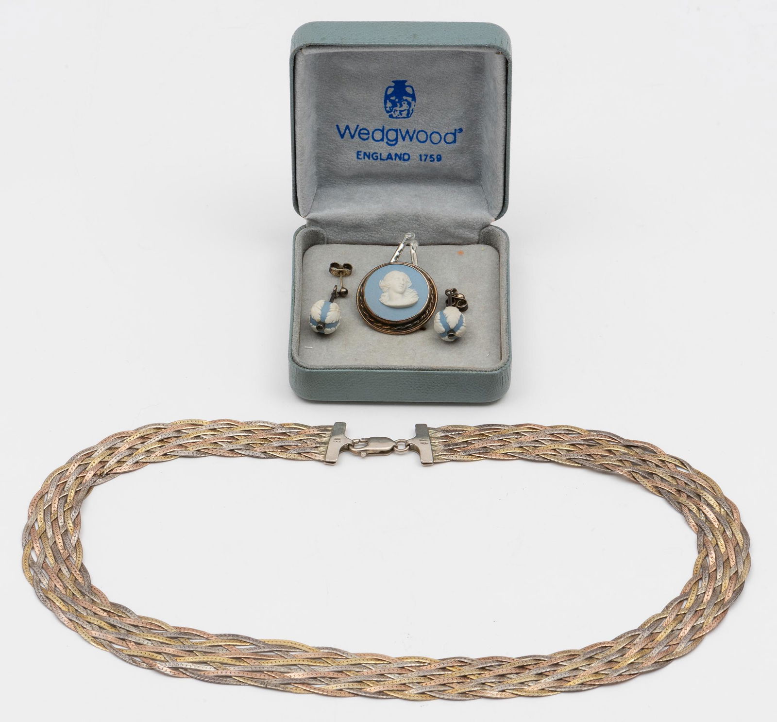 Sterling Necklace & Wedgewood Jewelry Set (1 of 7)