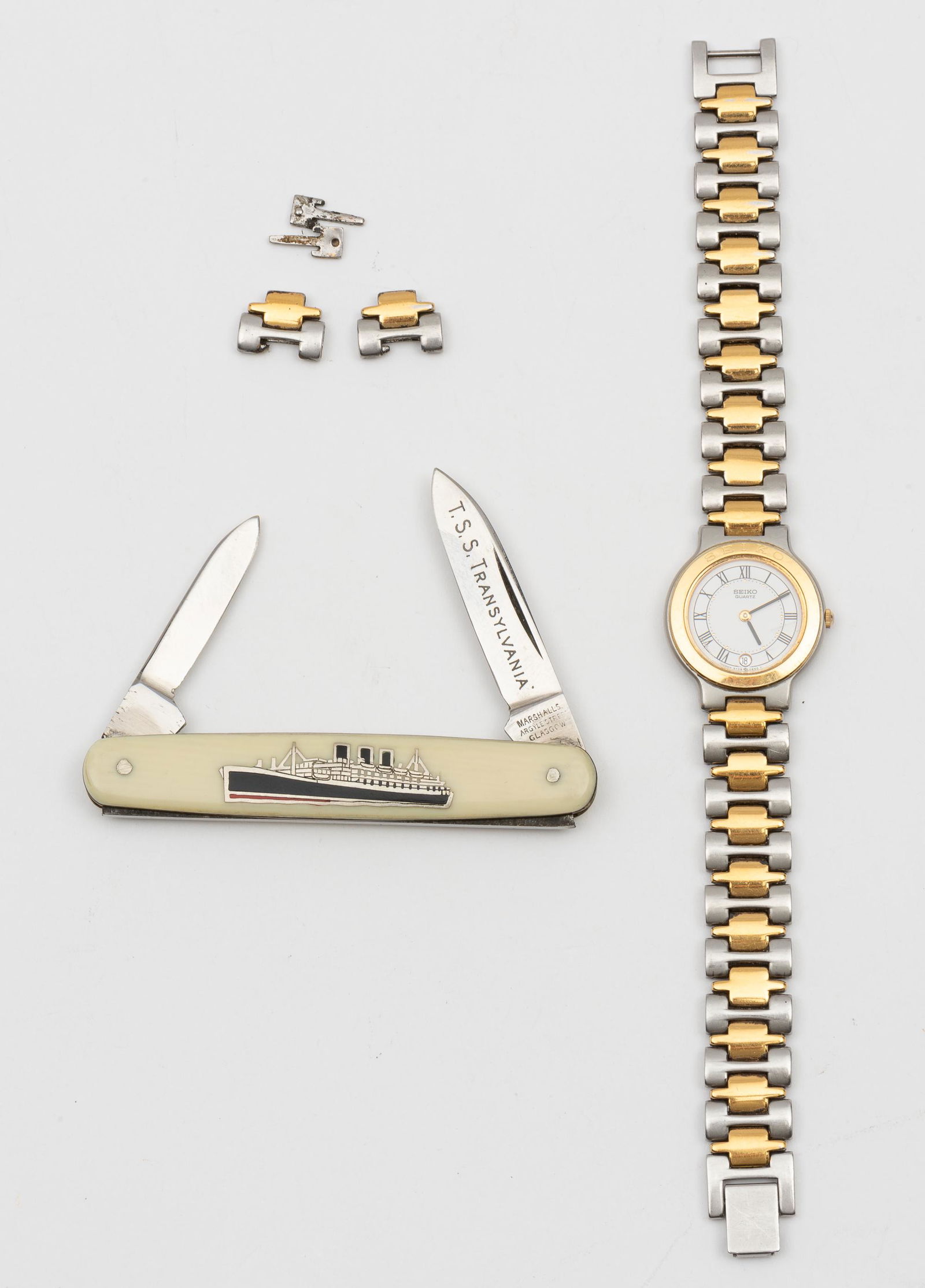 Seiko Wrist Watch & Cruise Ship Pocket Knife (1 of 5)