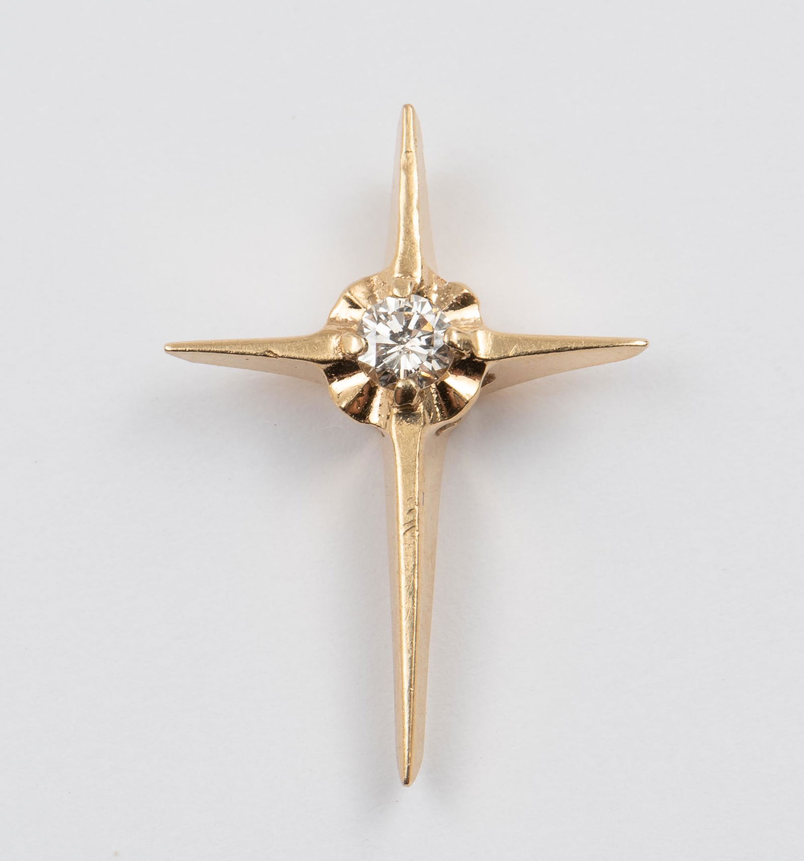 14K Diamond Cross Pendant (1 of 2)