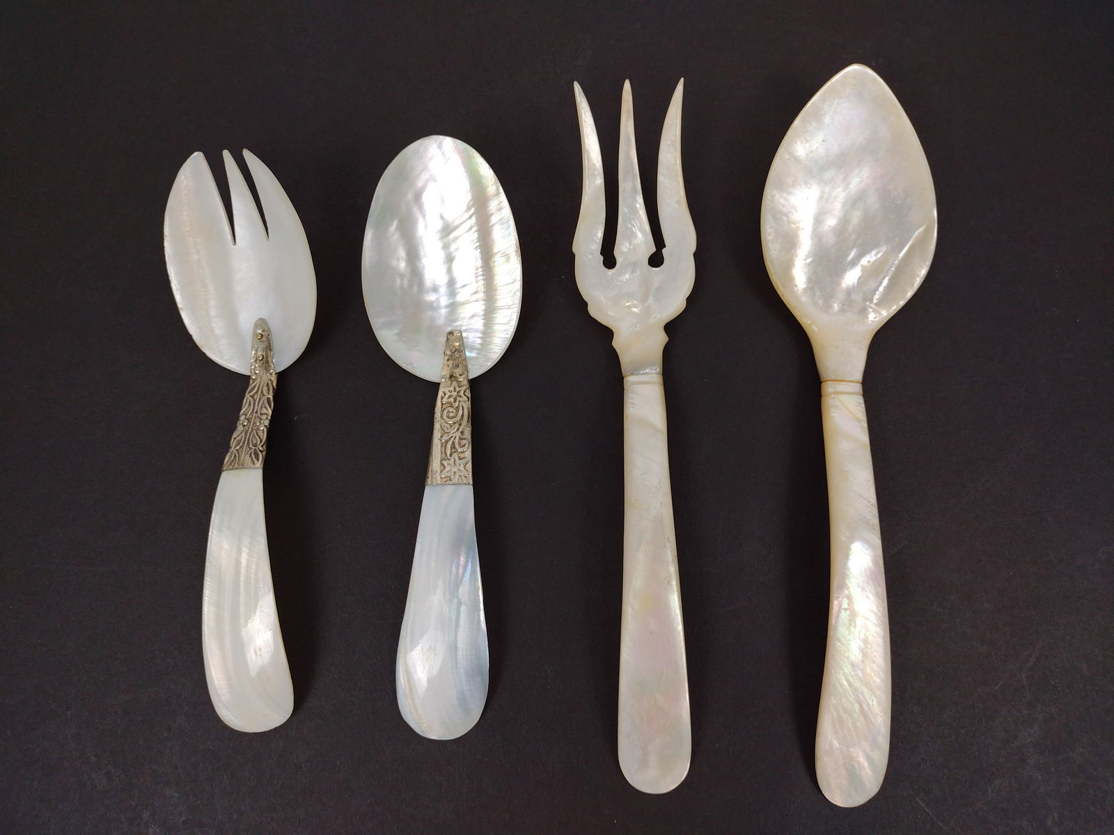 4 Pcs Mother of Pearl Serving Pieces (1 of 4)