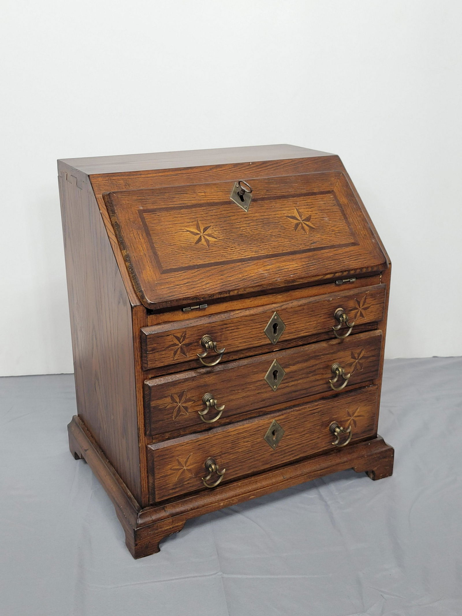 Inlaid Miniature Slant Front Desk (1 of 6)