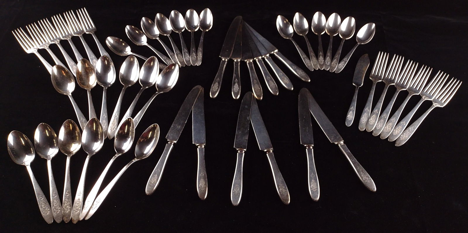50 Pcs Silverplate Flatware (1 of 8)