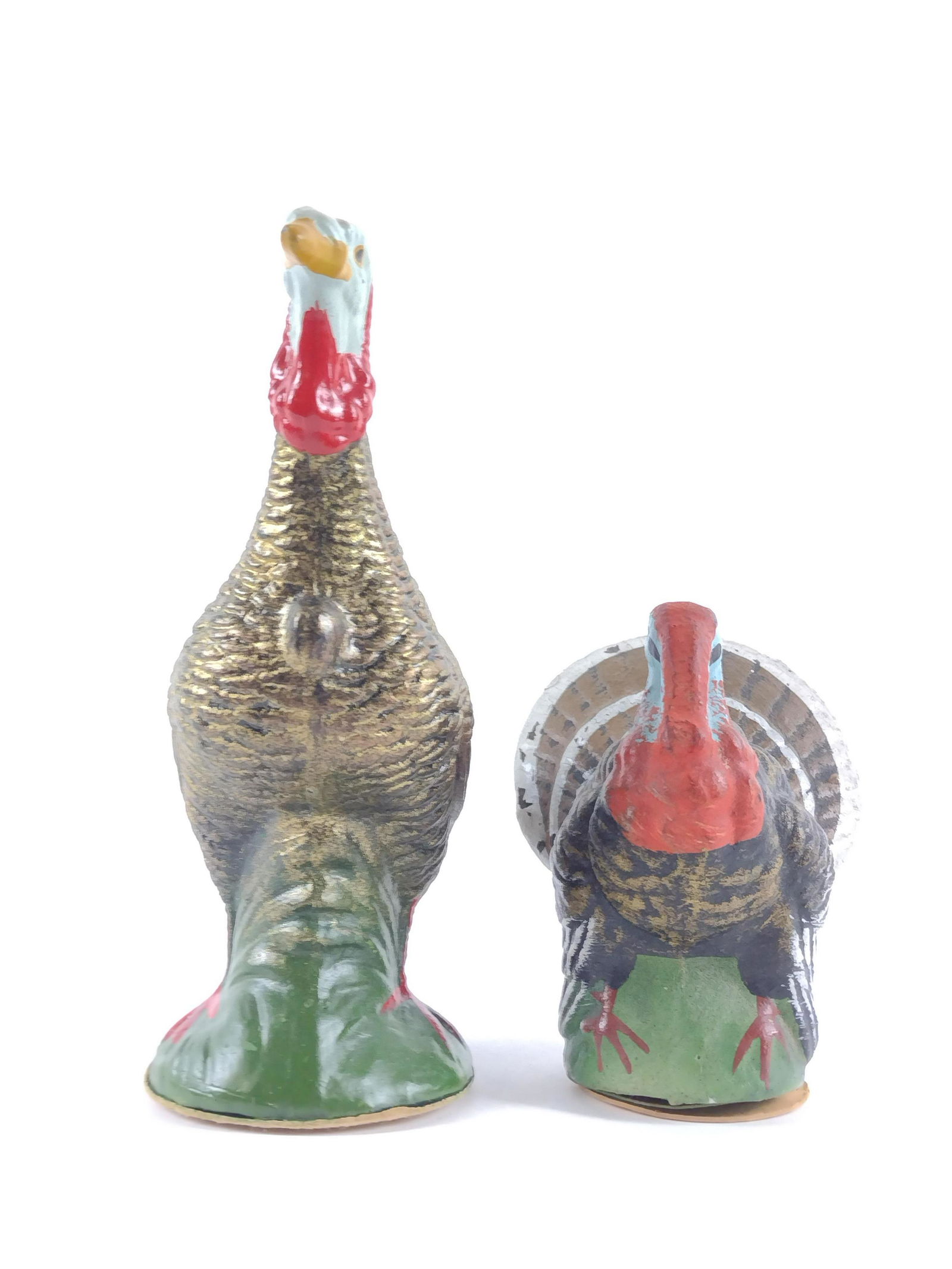 2 German Composition Turkey Figurines (1 of 2)