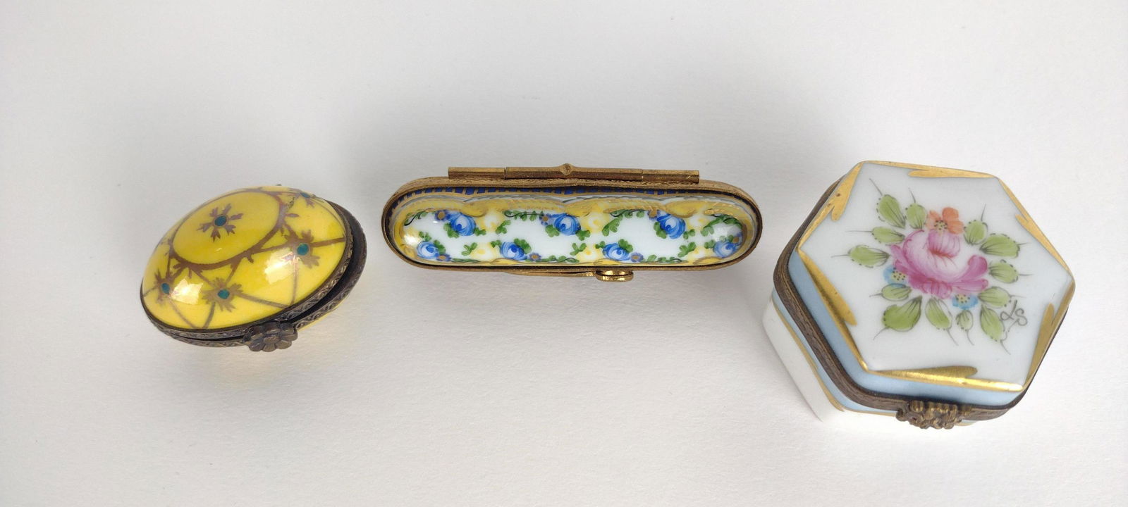 3 Miniature Limoges Trinket Boxes (1 of 4)