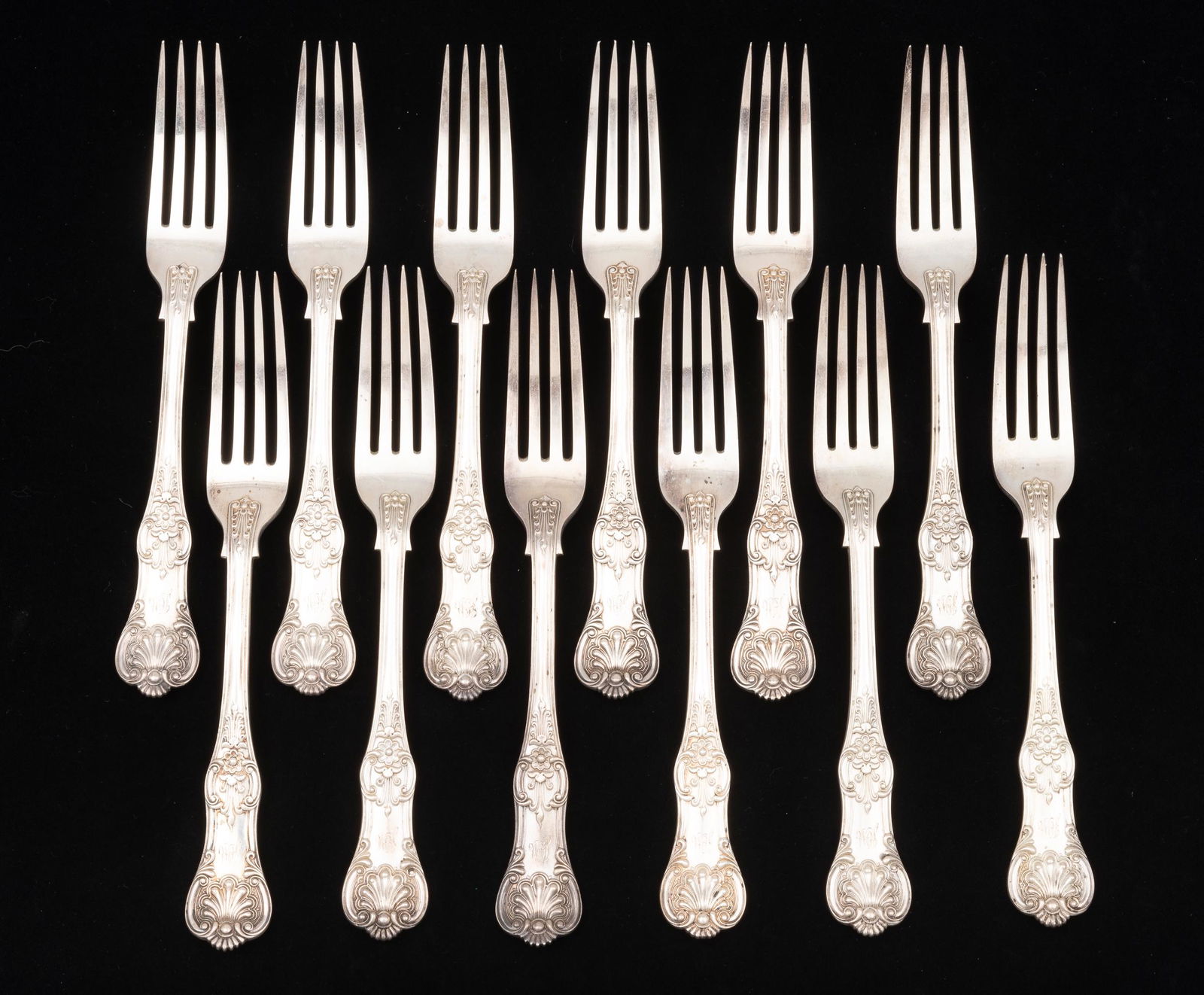 12 Joseph & Horace Savory Sterling Forks (1 of 5)