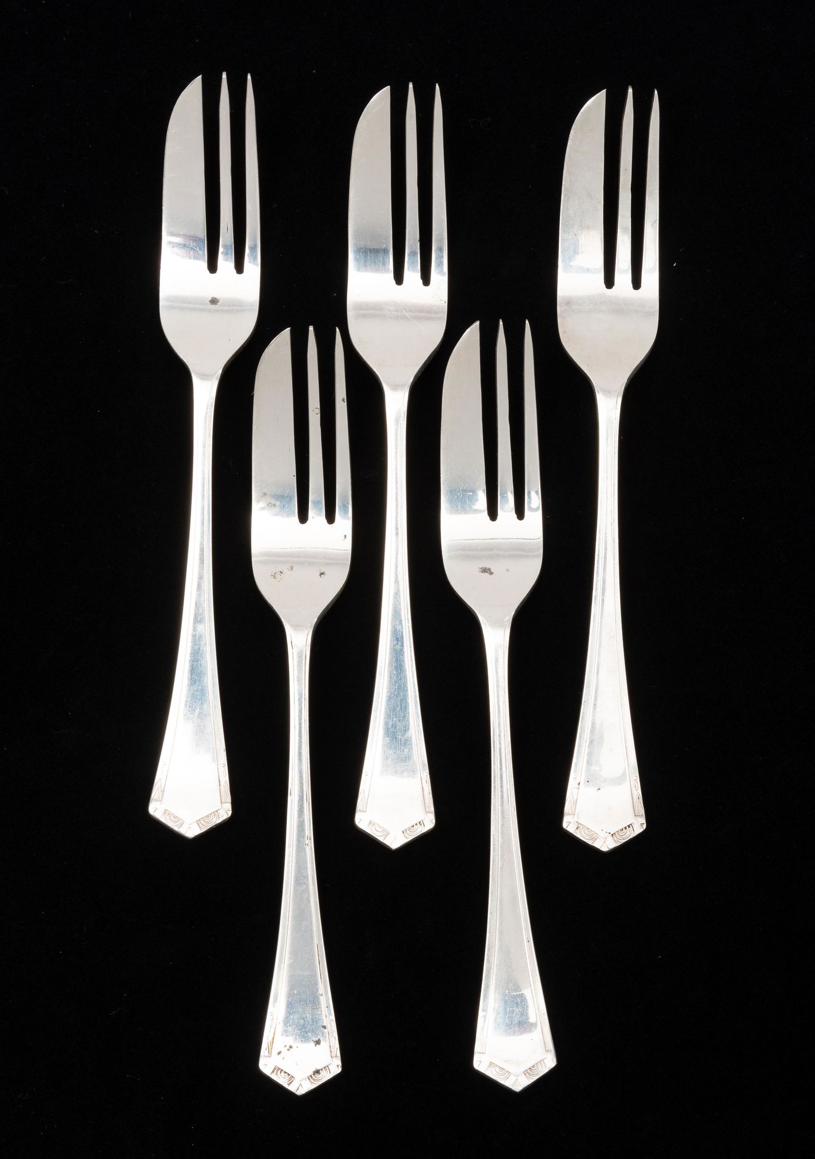 5 Lanson Ltd. Sterling Fish Forks (1 of 2)