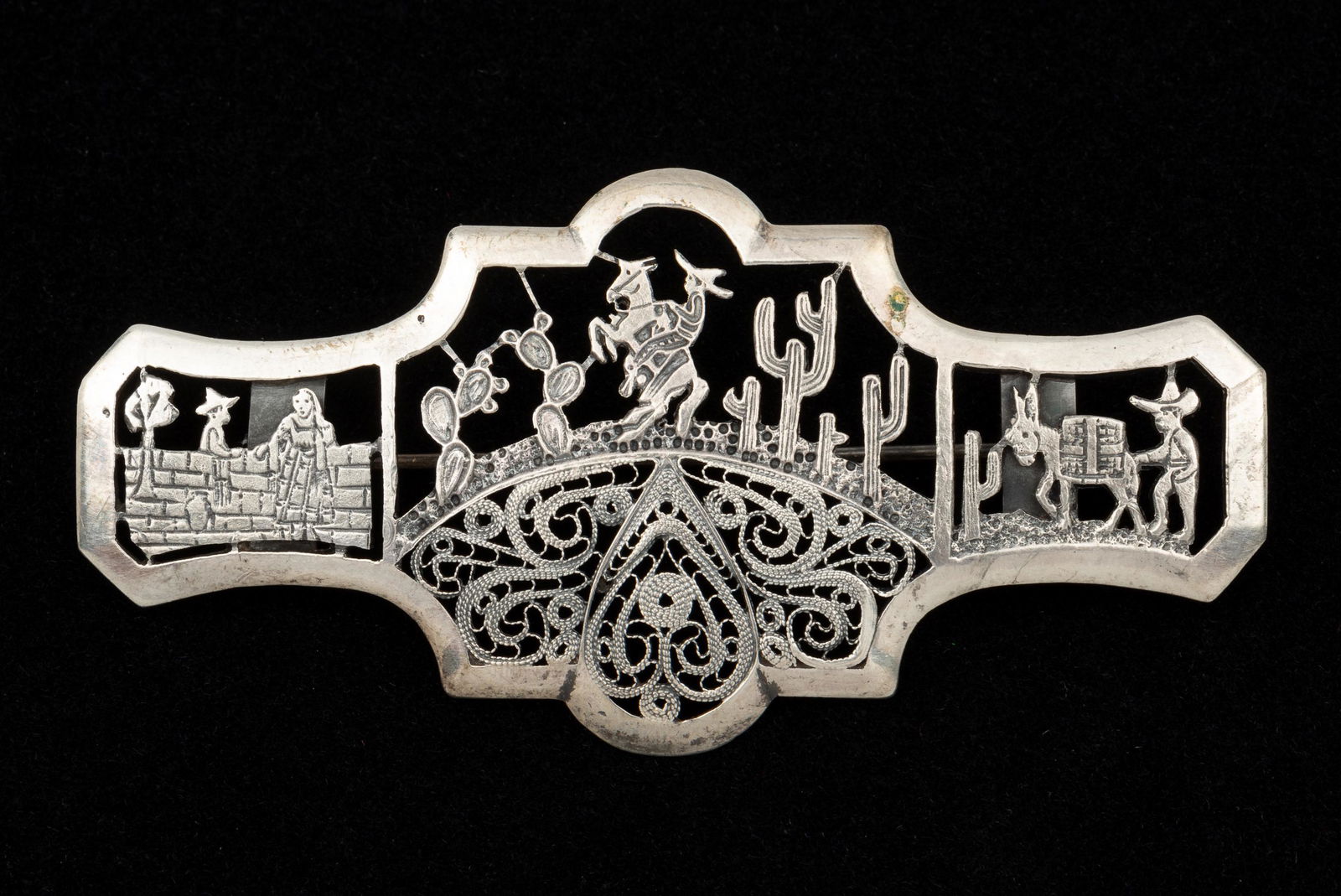 Mexican Silver Brooch (1 of 2)