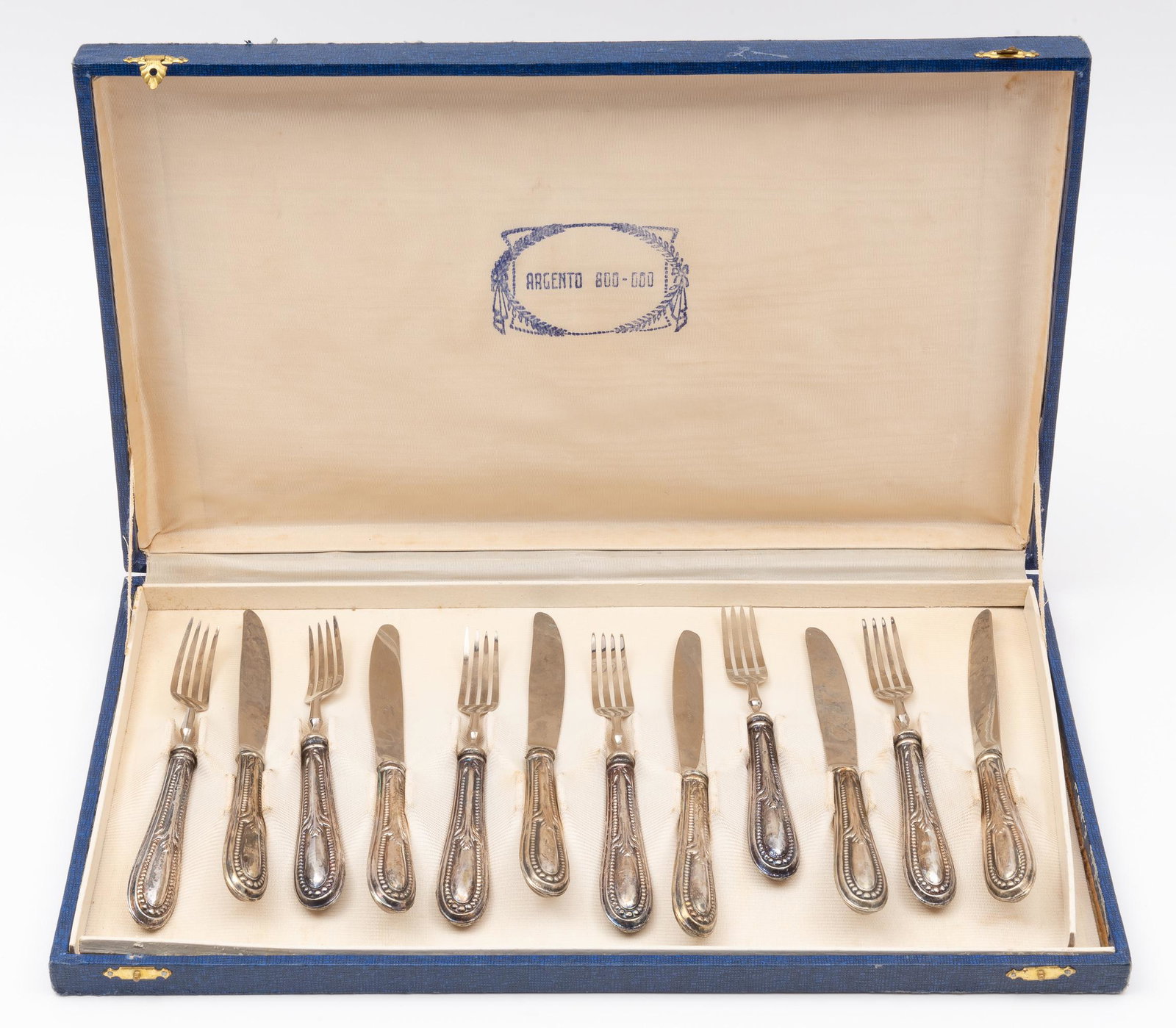 Cased Fruit Set with 800 Silver Handles (1 of 3)