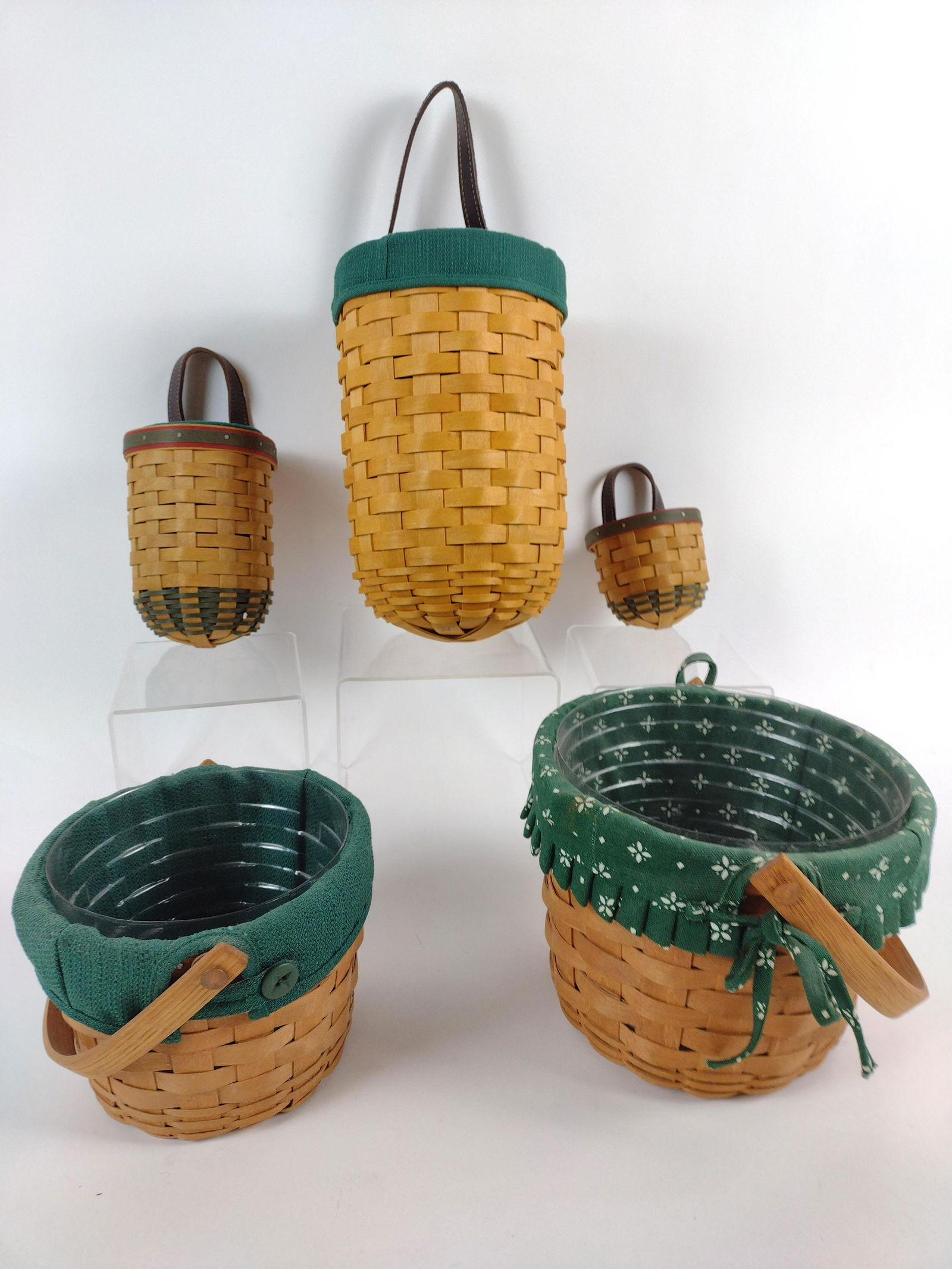 5 Longaberger Baskets Including Leather Handle (1 of 7)