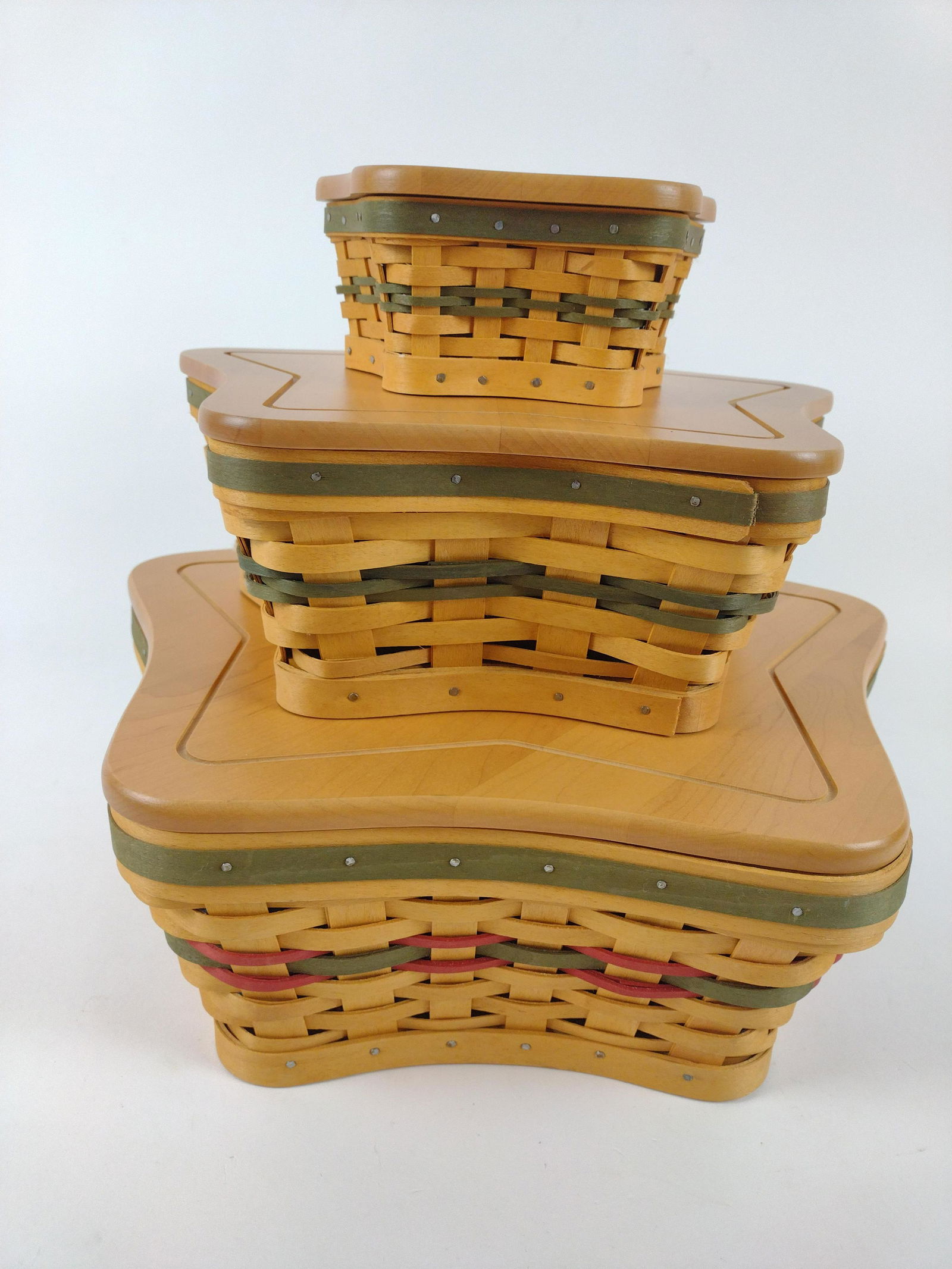 3 Longaberger Tree Trimming Star Baskets (1 of 7)