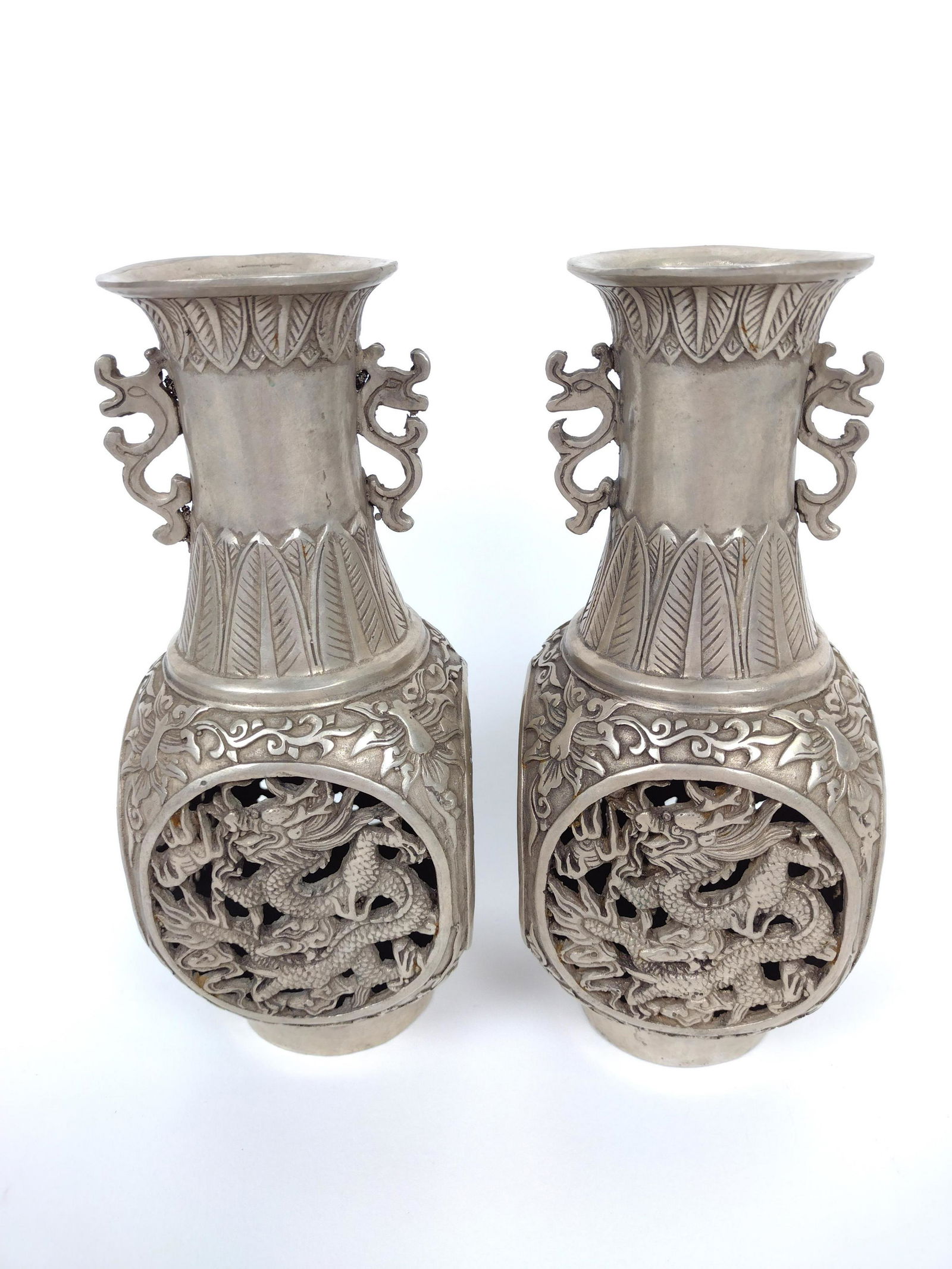 Pr Tibetan Silver Vases (1 of 4)