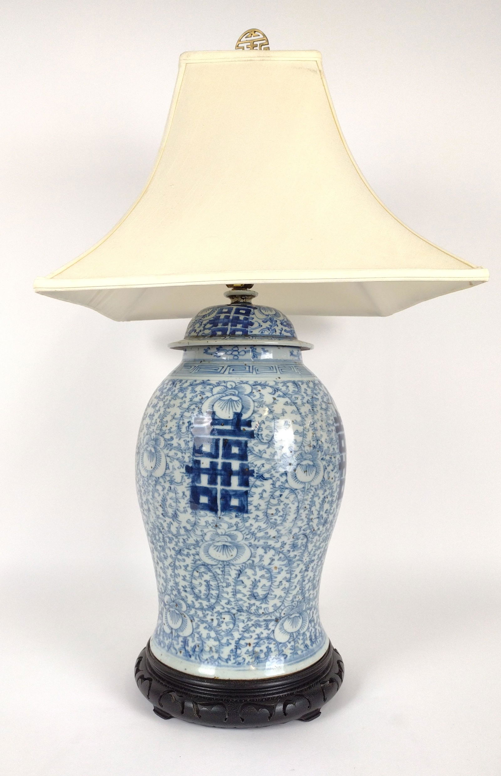 Antique Happiness Ginger Jar Lamp (1 of 4)