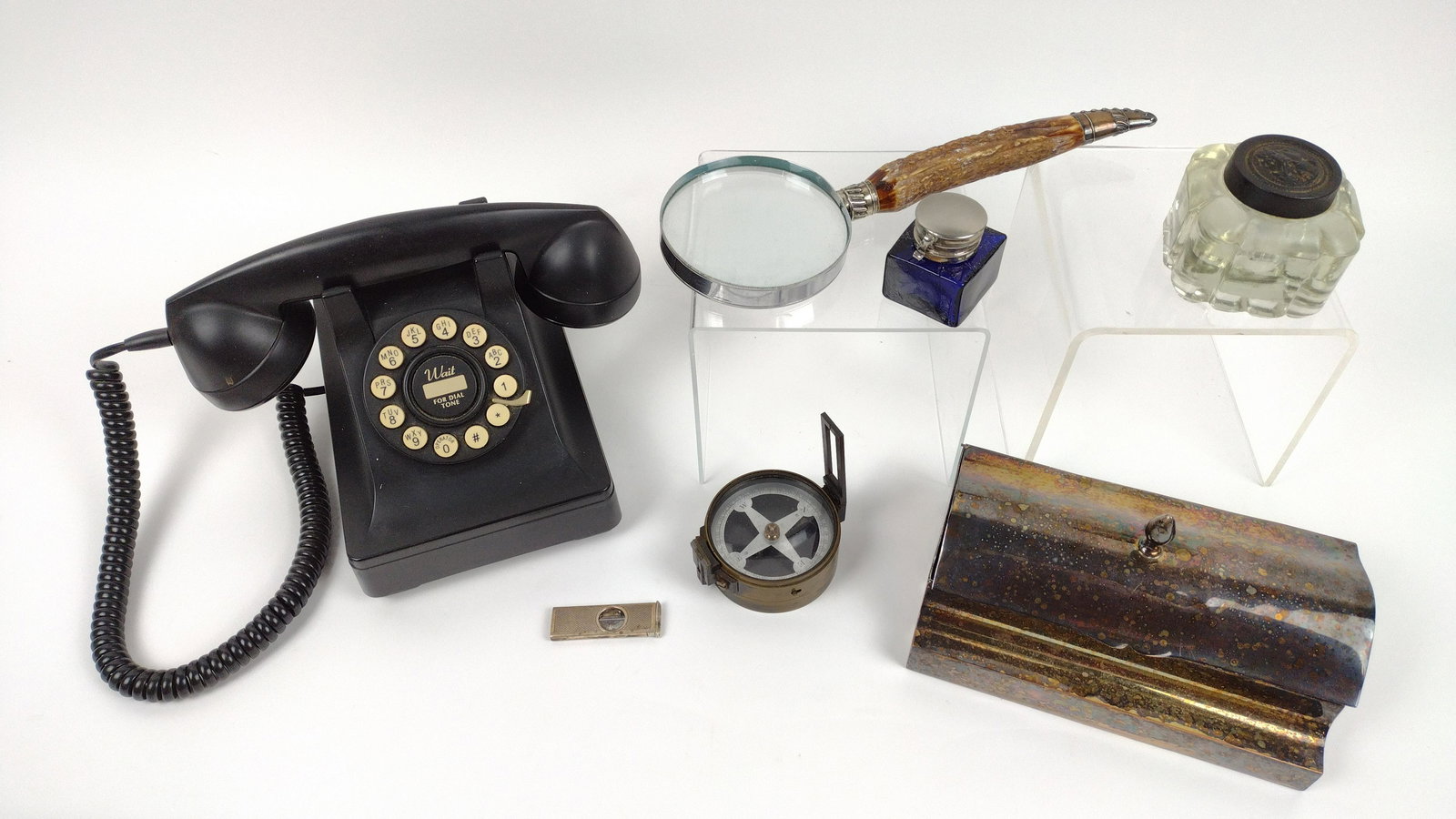 7 Desk Articles incl Inkwells (1 of 11)