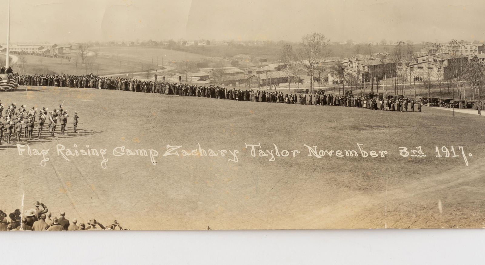 Panoramic of Flag Raising at Camp Zachary Taylor (1 of 1)