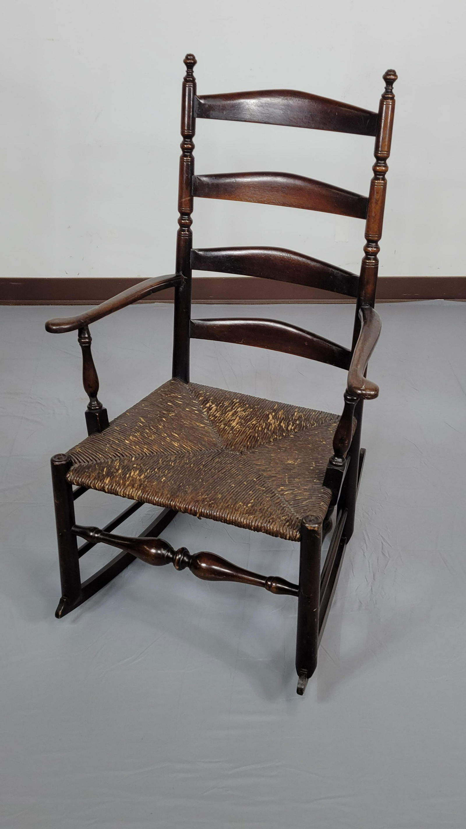 Rush Seated Ladder Back Rocker (1 of 4)