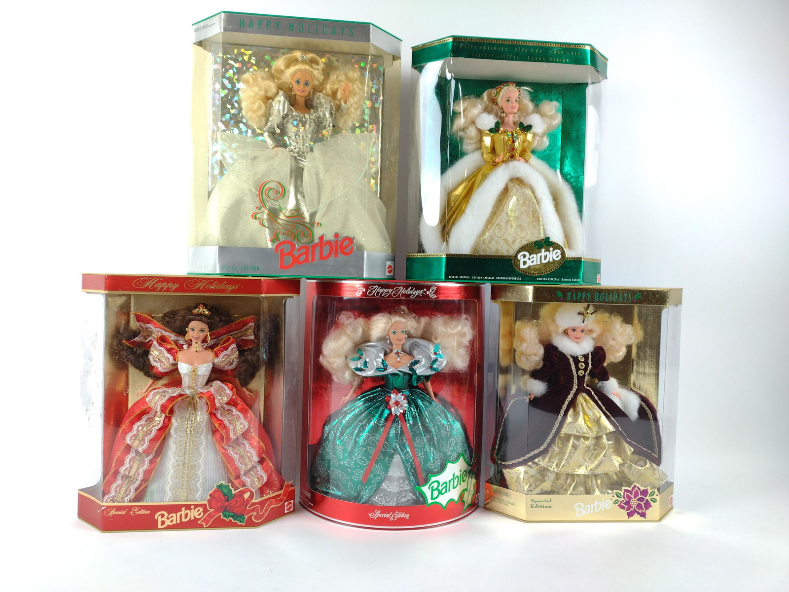 5 Holiday Barbie Dolls (1992-1997) (1 of 11)