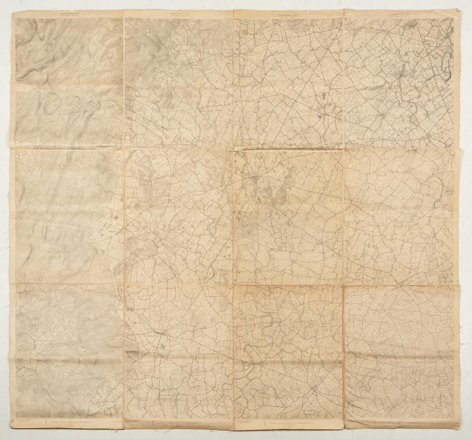 Massive Topographical Map Gettysburg-Antietam (1 of 4)