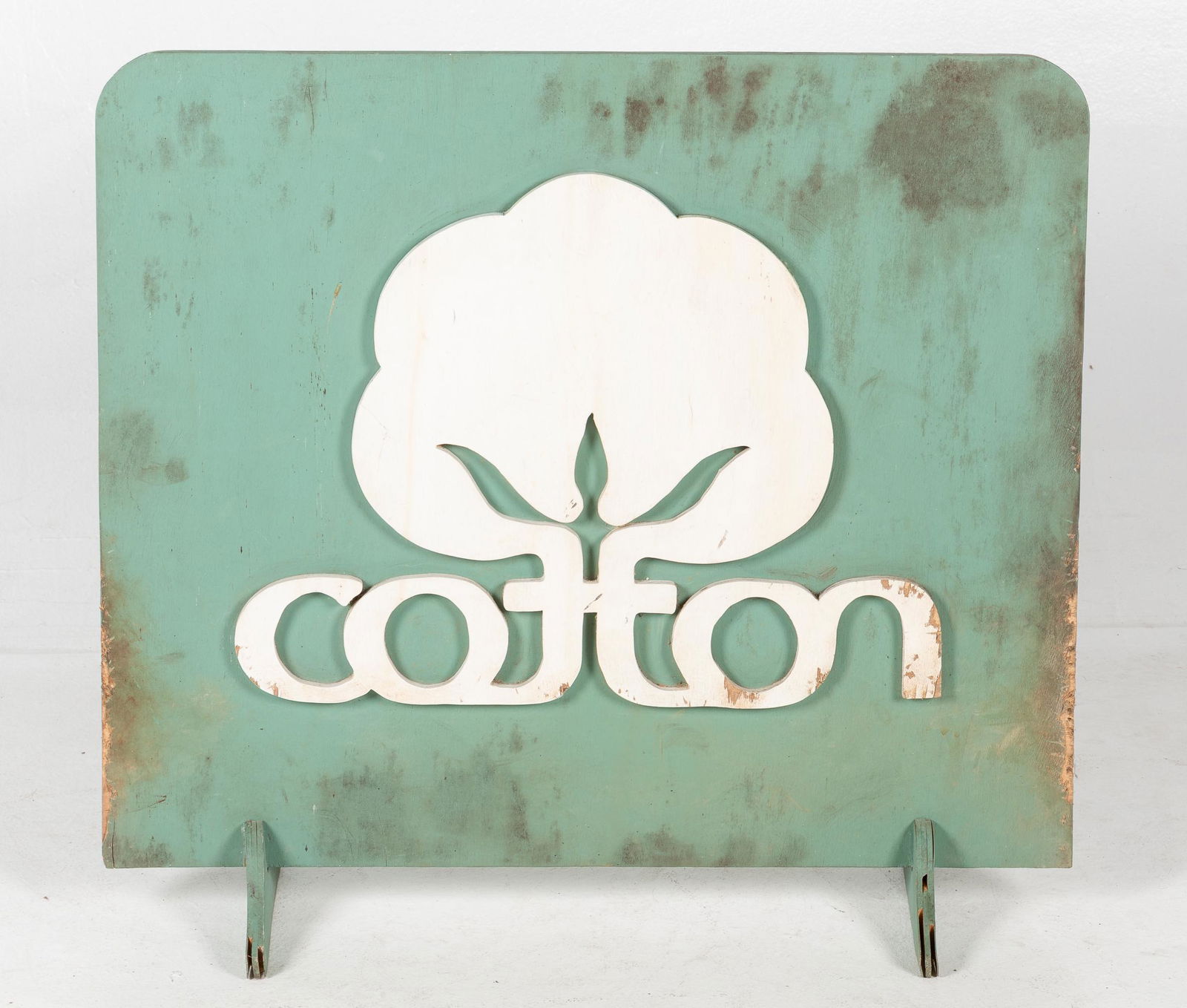 Painted Folk Art Wood Cotton Sign (1 of 3)