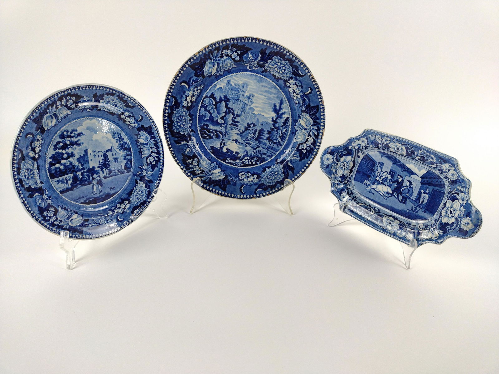 3 Pcs Staffordshire Transferware (1 of 5)