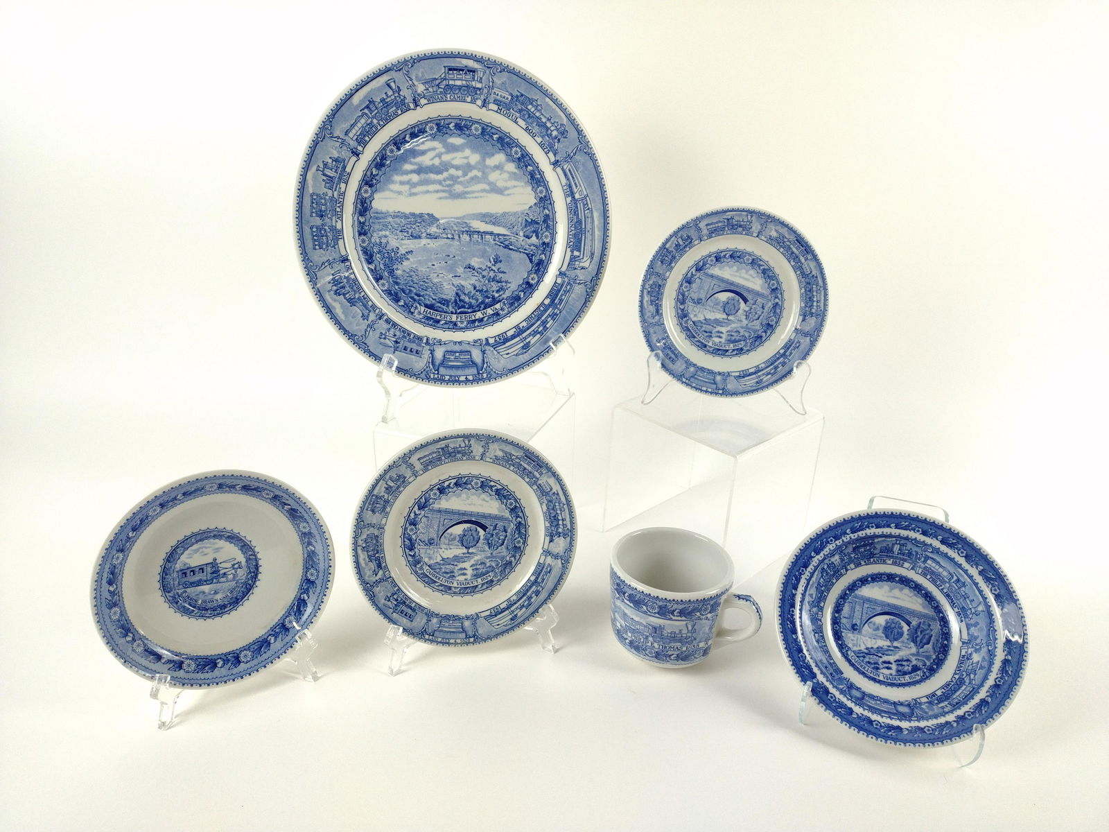 6 Pcs Shenango Baltimore & Ohio Railroad China (1 of 7)