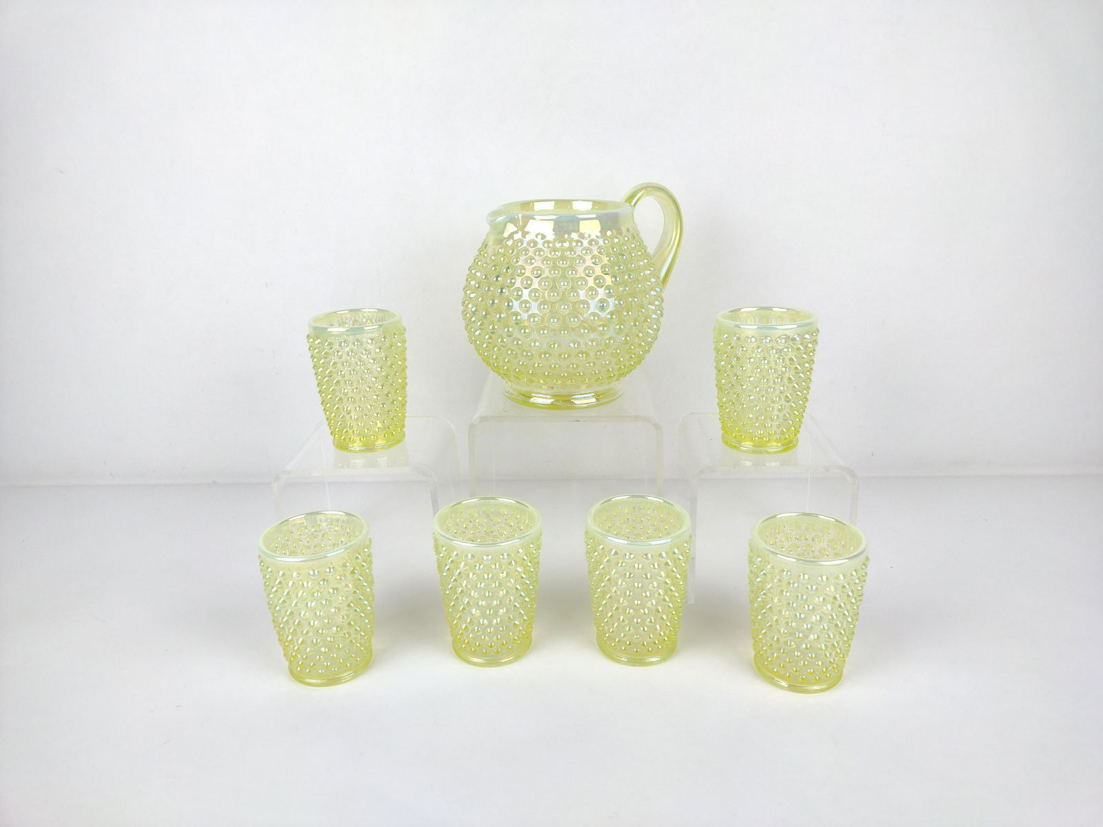 Fenton Hobnail Drink Set (1 of 9)
