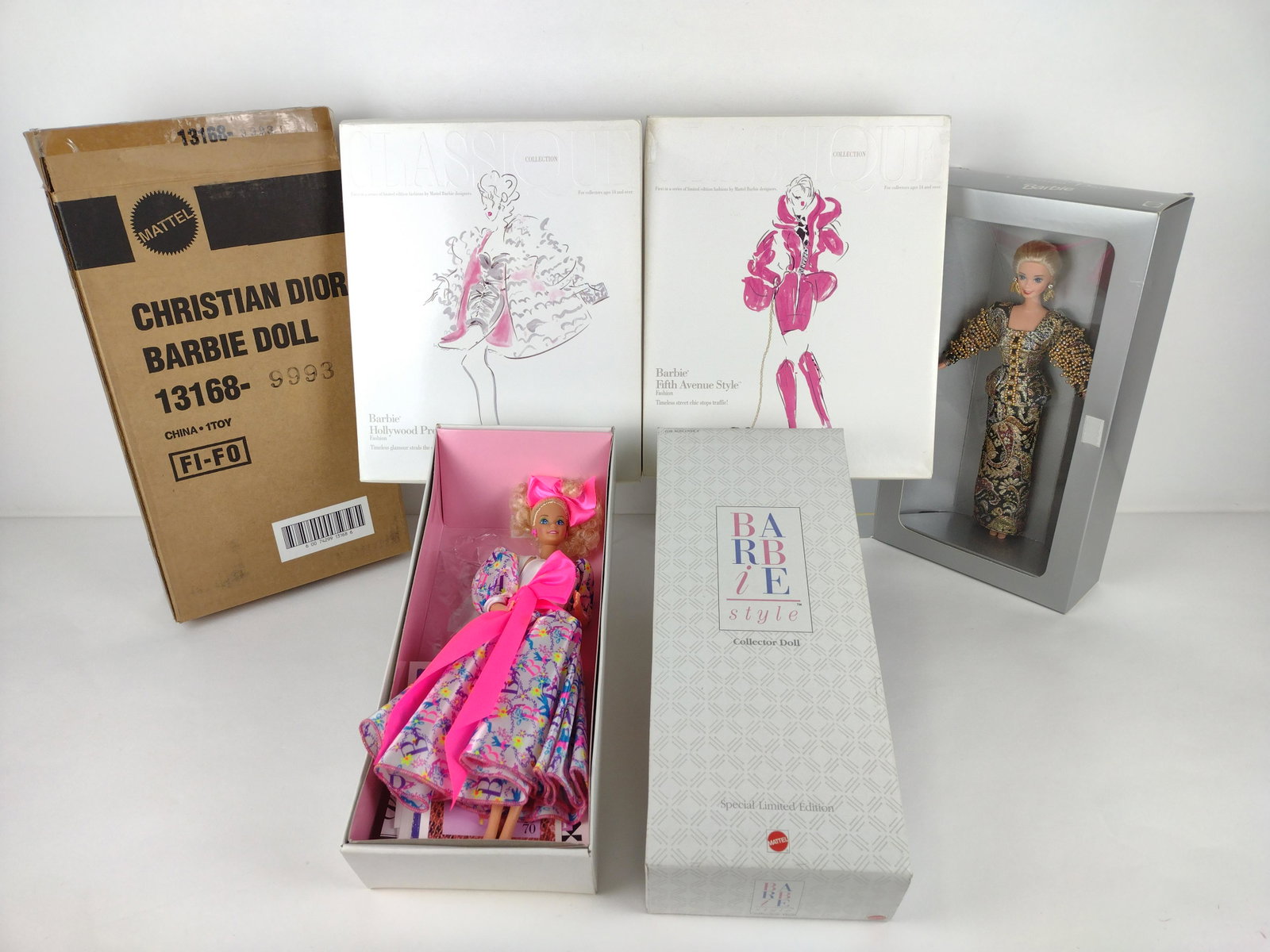 2 Fashion Barbies Incl Dior & Accessories: Includes Christian Dior Barbie, Barbie Style Collector Doll, Barbie Fifth Avenue Style accessories, and Barbie Hollywood Premier accessories. DP. IMPORTANT: Before bidding, please read the terms and c