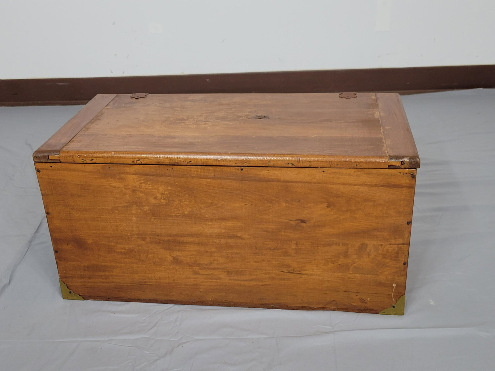 Small Trunk: 26" wide X 13" deep X 12 1/2" high. MG. IMPORTANT: Before bidding, please read the terms and conditions. When you registered for the auction you agreed to these terms and will be required to comply wi