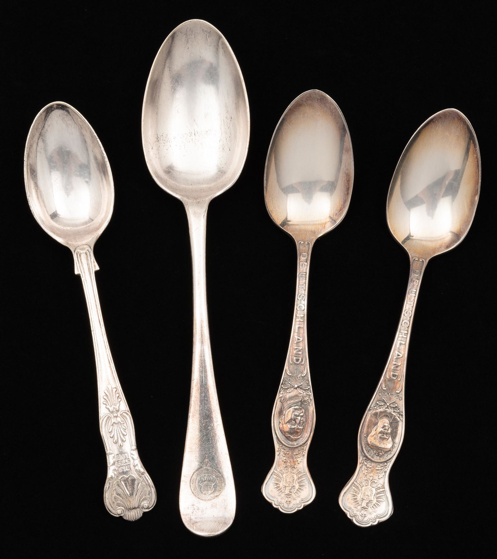 4 Silverplate Spoons Incl Hamburg-Amer Line (1 of 15)