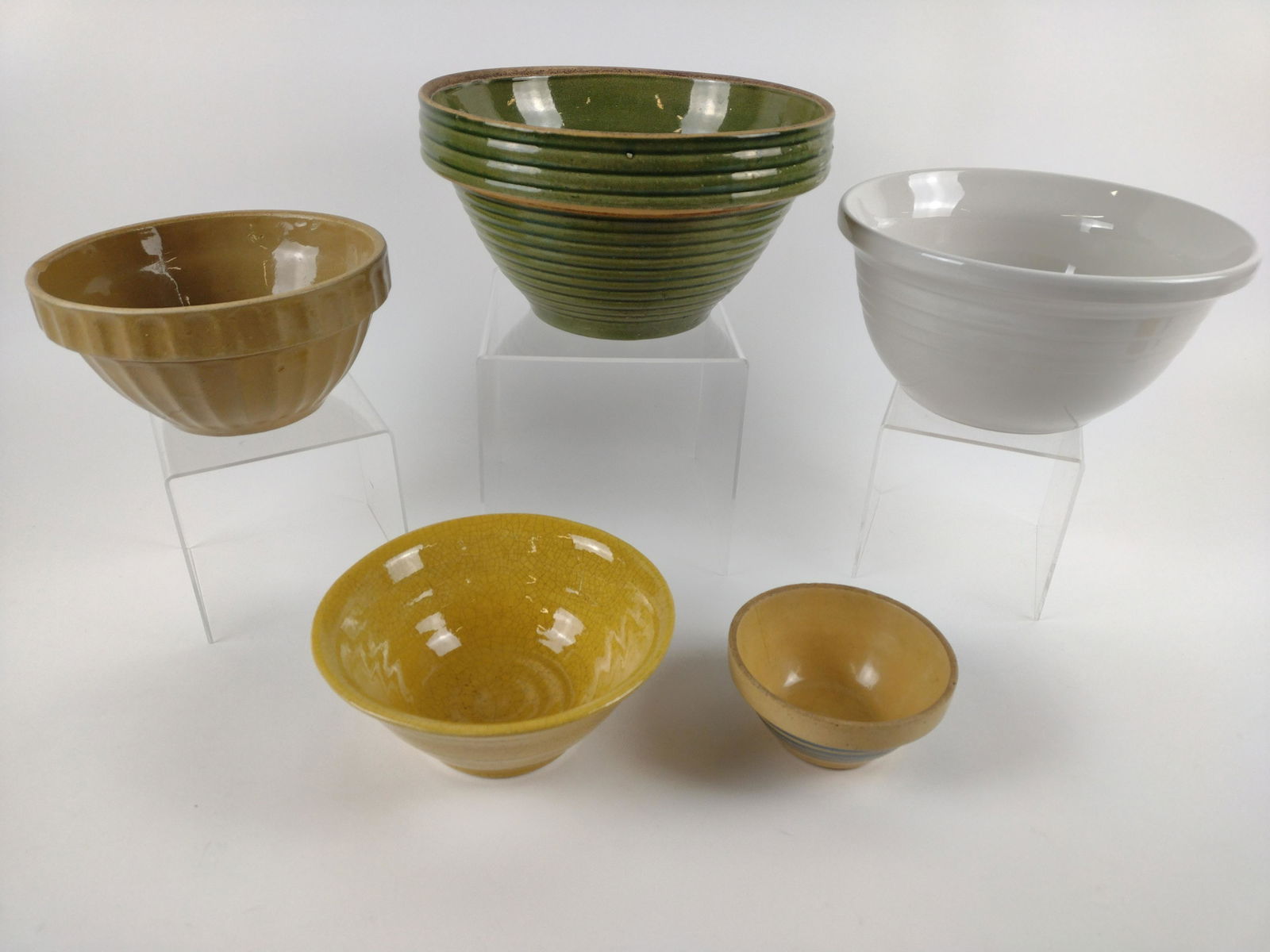 5 Ceramic Bowls including Banded (1 of 4)