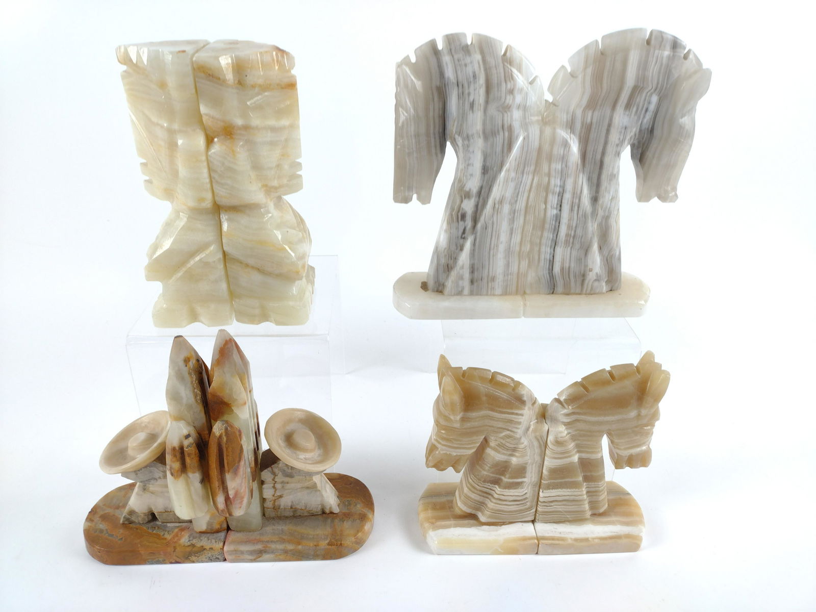 4 Pairs Marbles Bookends (1 of 3)