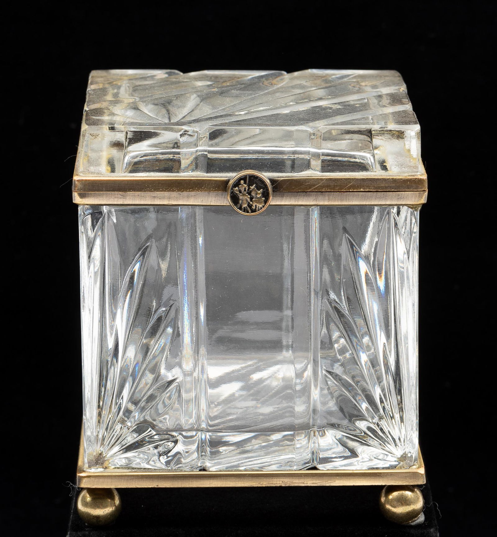 Castilian Brass & Crystal Lidded Box (1 of 4)