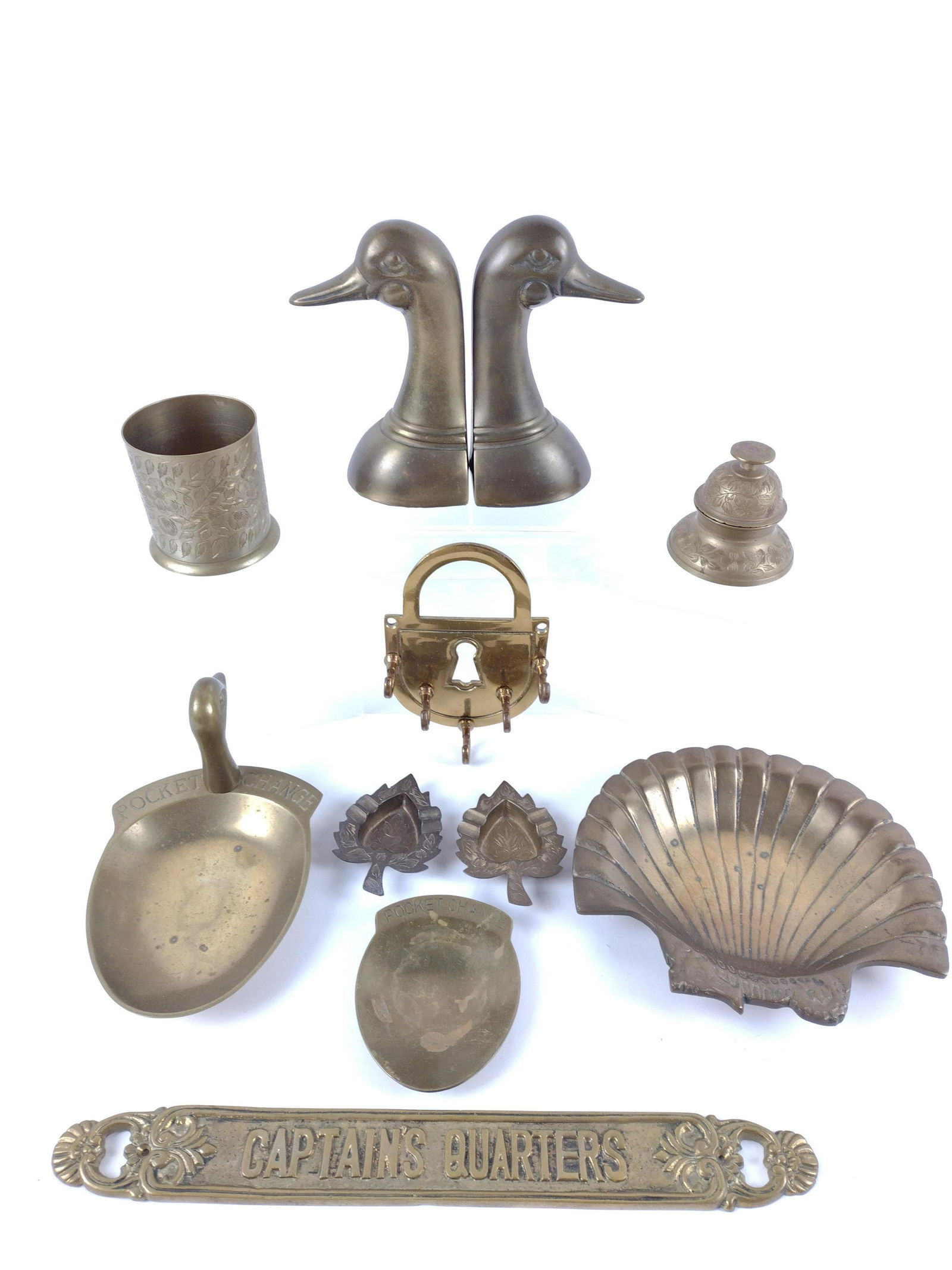 11 Pcs Brass Ware incl Bookends (1 of 5)