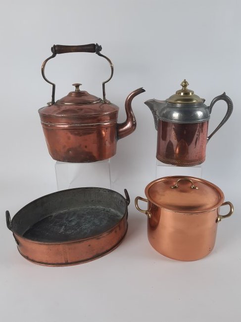 4 Pcs Antique Copperware (1 of 4)