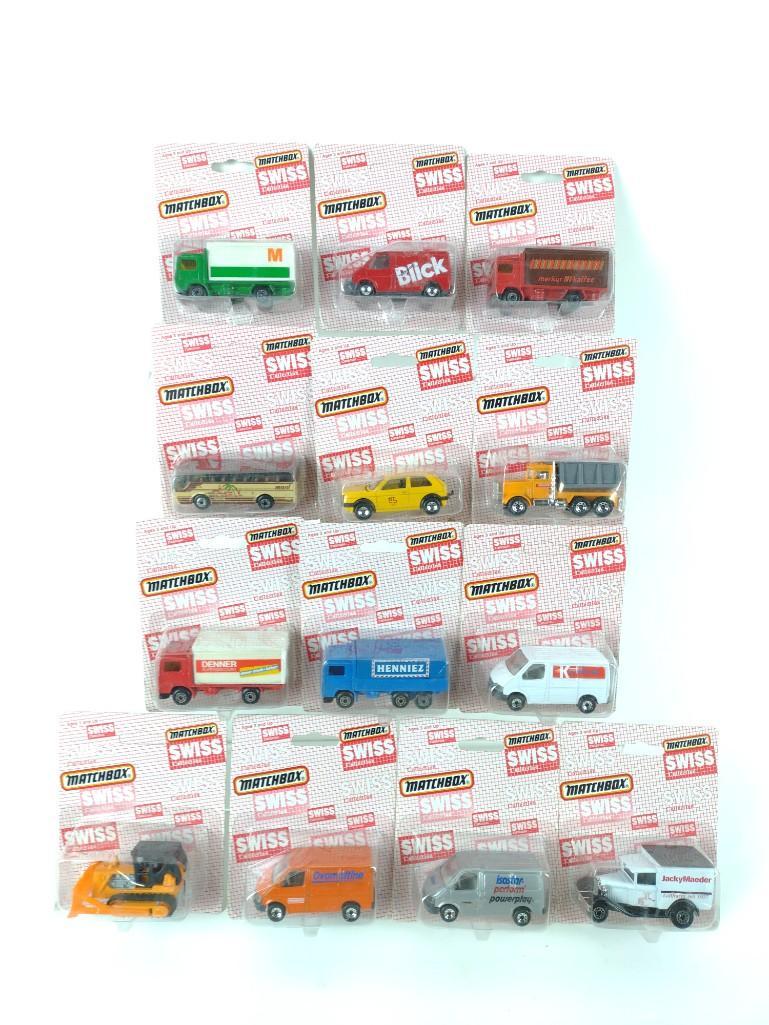 13 Swiss Matchbox Cars: Factory Sealed. JK IMPORTANT: Before bidding, please read the terms and conditions. When you registered for the auction you agreed to these terms and will be required to comply with them.