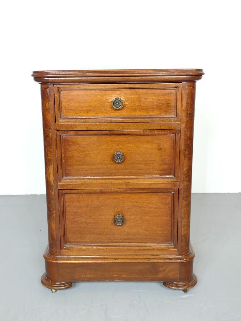 Antique Three Drawer Night Stand (1 of 5)