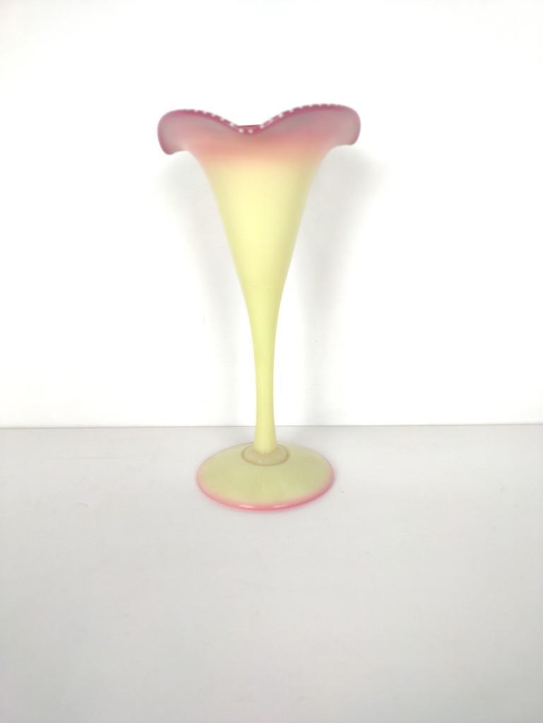 Antique Pairpoint Burmese Trumpet Vase (1 of 3)