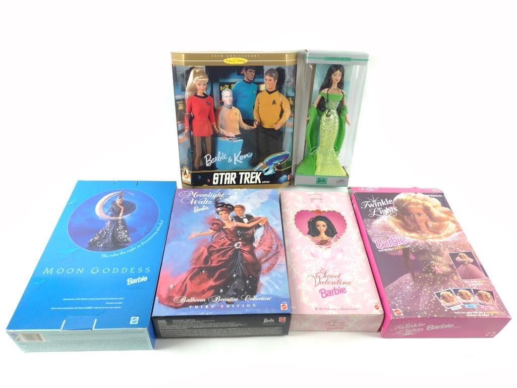 6 Limited Edition Barbie Dolls incl Star Trek (1 of 10)