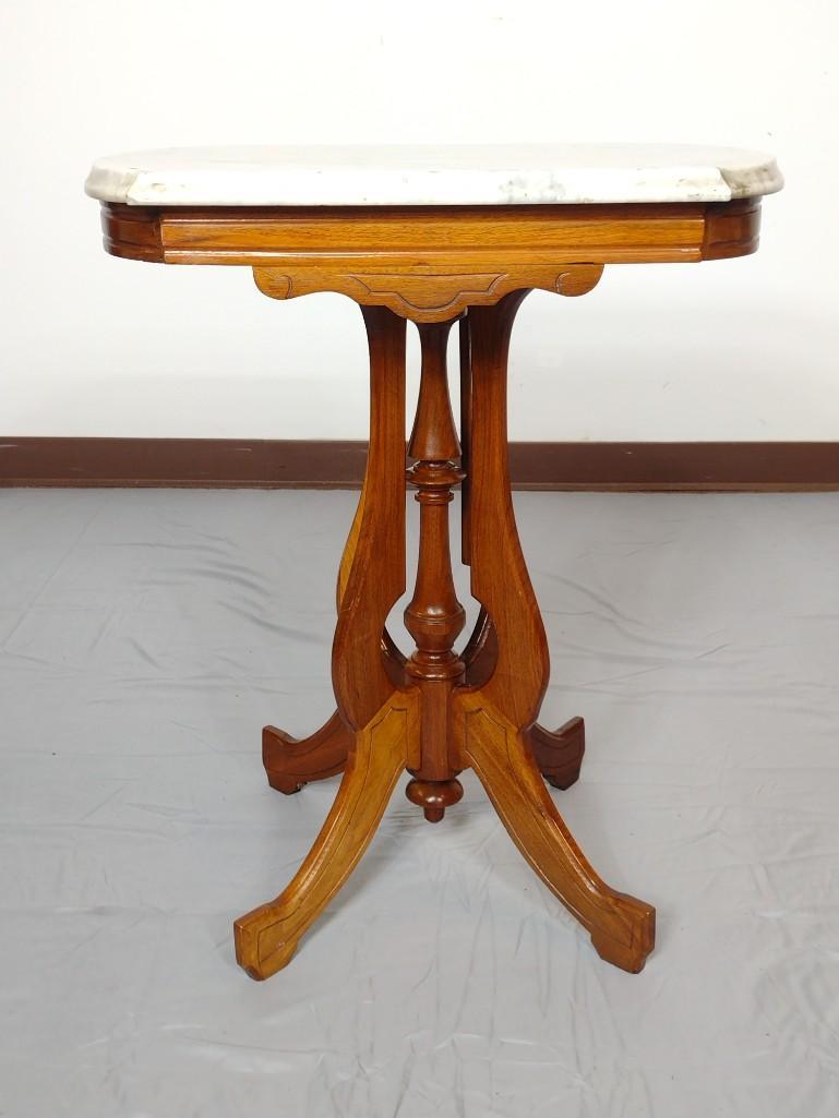 Victorian Marble Top Side Table (1 of 4)