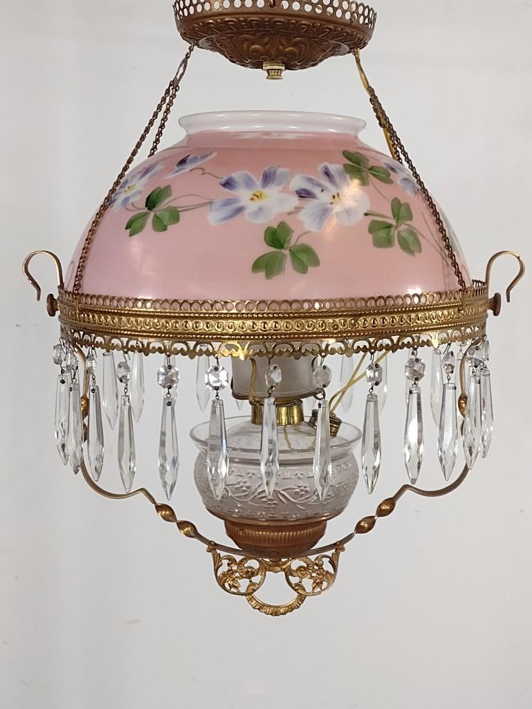 Victorian Painted Hanging Light (1 of 2)