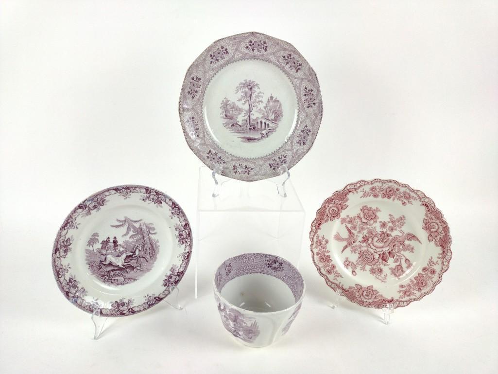 4 Pcs Transferware including Wedgwood (1 of 6)