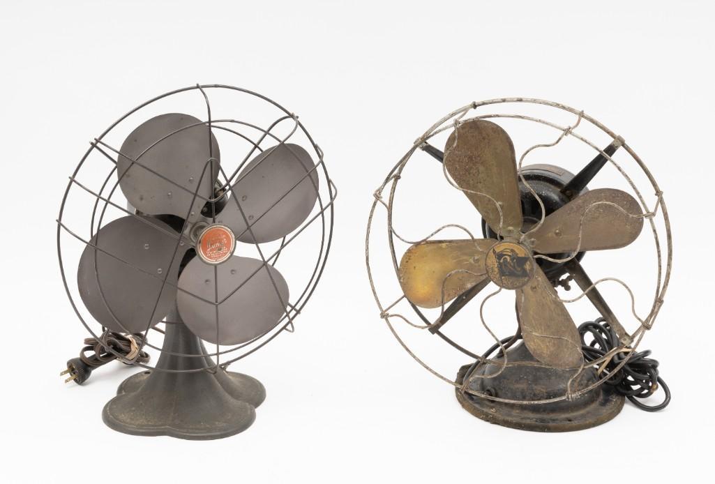 2 Vintage Desk Fans Incl Emerson Junior (1 of 8)